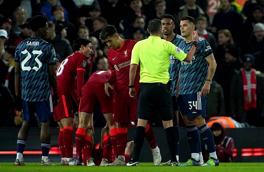 Ten-Man Arsenal Hold Liverpool To Draw In Carabao Cup Semi-Final First Leg