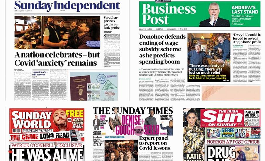 What The Papers Say: Sunday's Front Pages