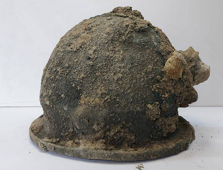 Ancient Helmets Found Alongside Temple Ruins During Dig In Italy