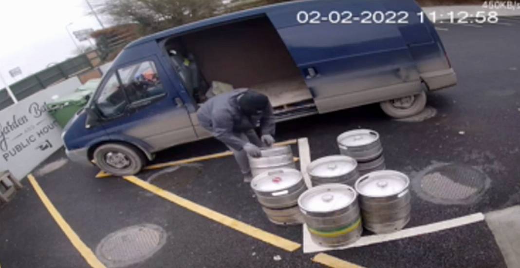 Caught On Cctv: Thieves Steal Beer Kegs From Newly-Reopened Pub In Under 60 Seconds