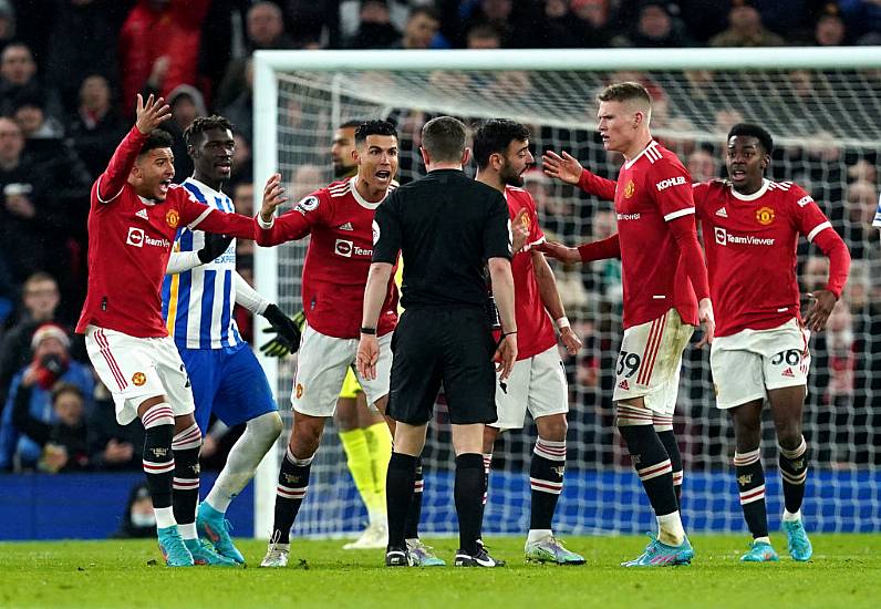 Man Utd Charged For Crowding Referee After Lewis Dunk’s Tackle On Anthony Elanga