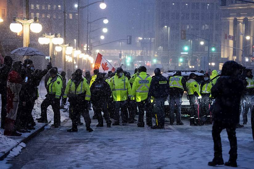 Canadian Police Arrest Two Leaders Of Protesting Truckers