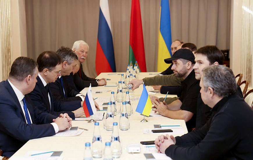 Talks Held Between Russian And Ukrainian Delegates As War Continues