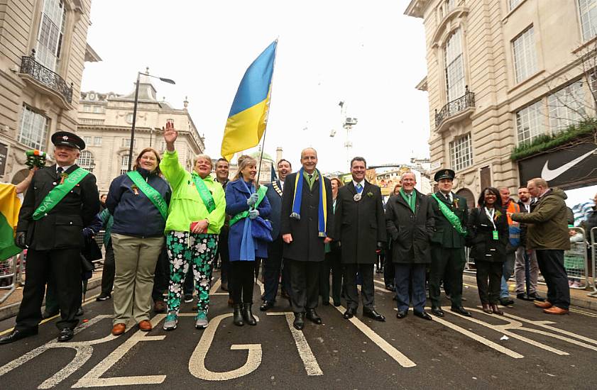 Taoiseach Voices Support For Ukraine At St Patrick’s Day Parade In London