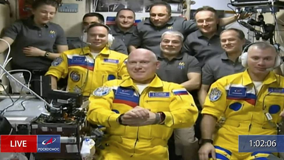 Russia Ridicules Idea That Cosmonauts Wore Yellow In Support Of Ukraine