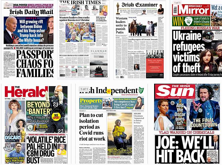 What The Papers Say: Friday's Front Pages