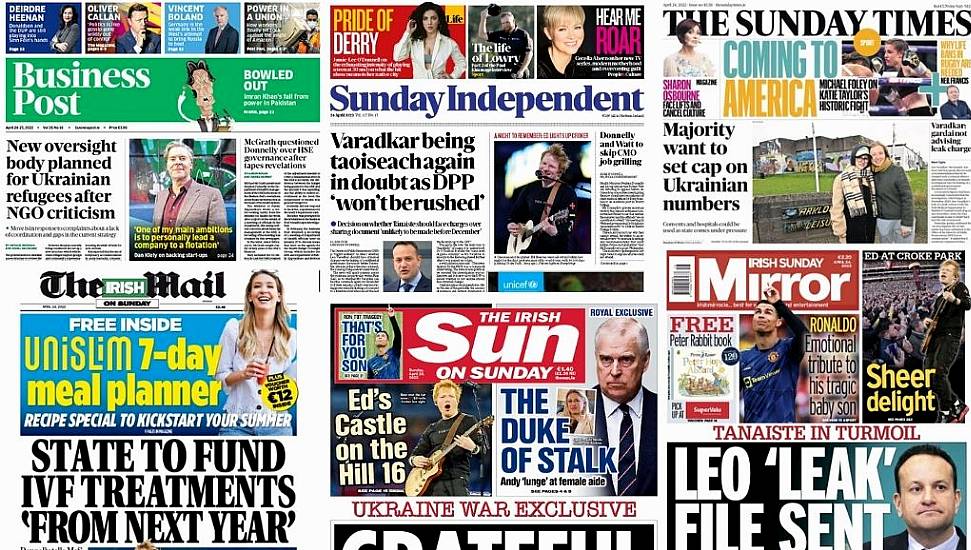 What The Papers Say: Sunday's Front Pages