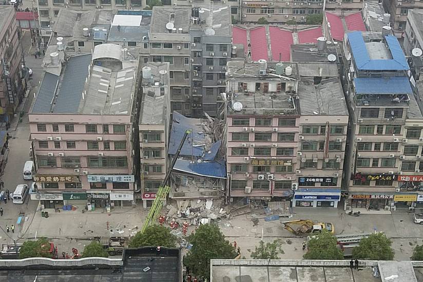 Nine Arrested After Building Collapse In Central China