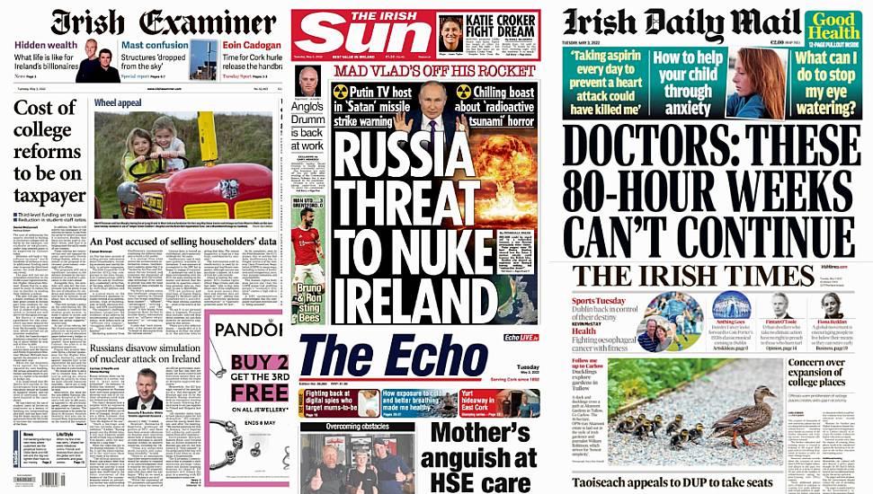 What The Papers Say: Tuesday's Front Pages