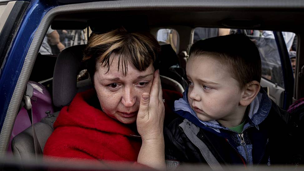 Civilians Head For Safety After Being Rescued From Mariupol Steel Mill