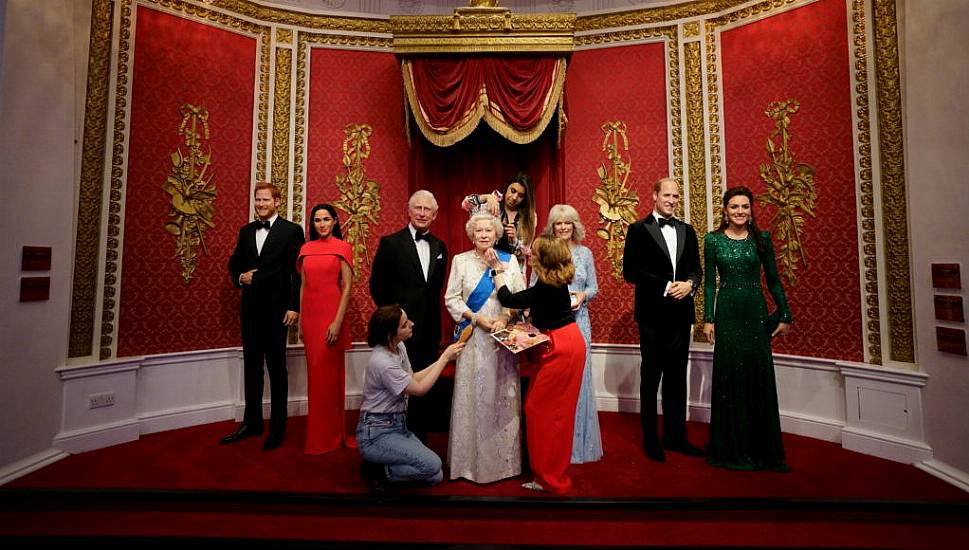 Harry And Meghan Reunited With British Royal Family For Jubilee At Madame Tussauds