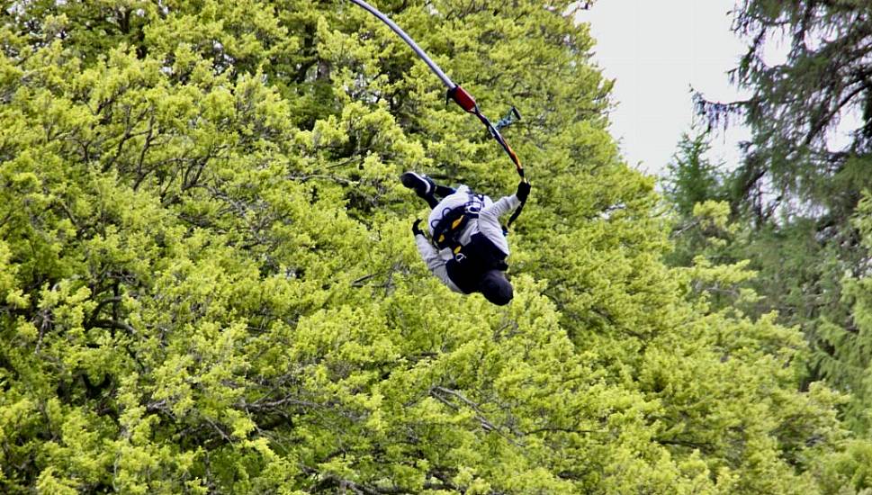 Frenchman Begins World Bungee Jump Record Challenge Off Scottish Bridge