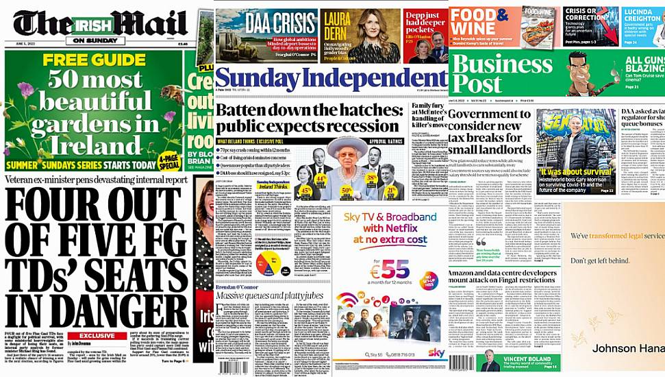 What The Papers Say: Sunday's Front Pages