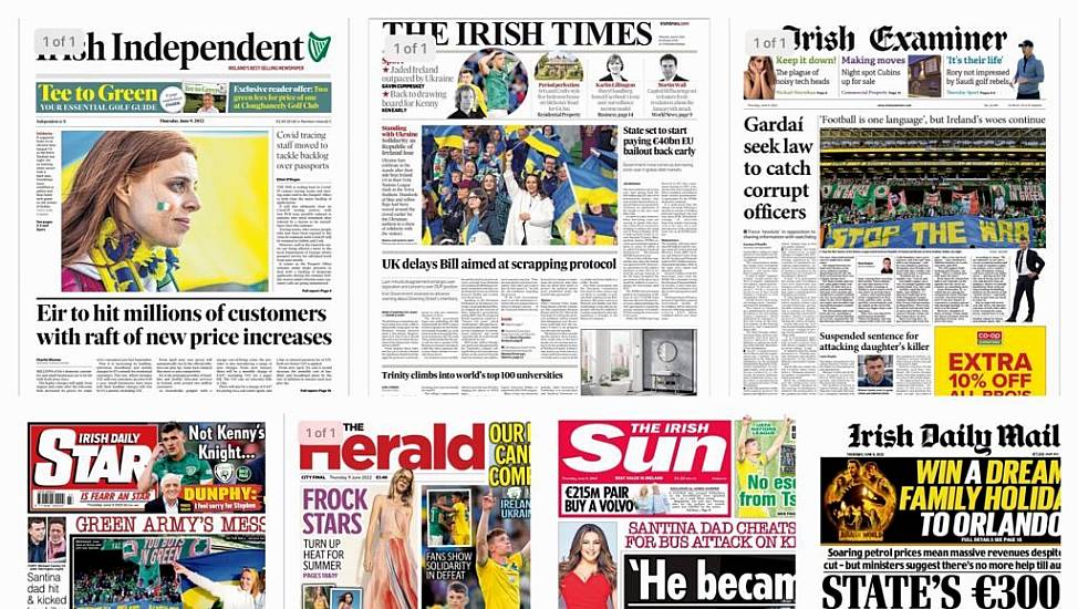 What The Papers Say: Thursday's Front Pages