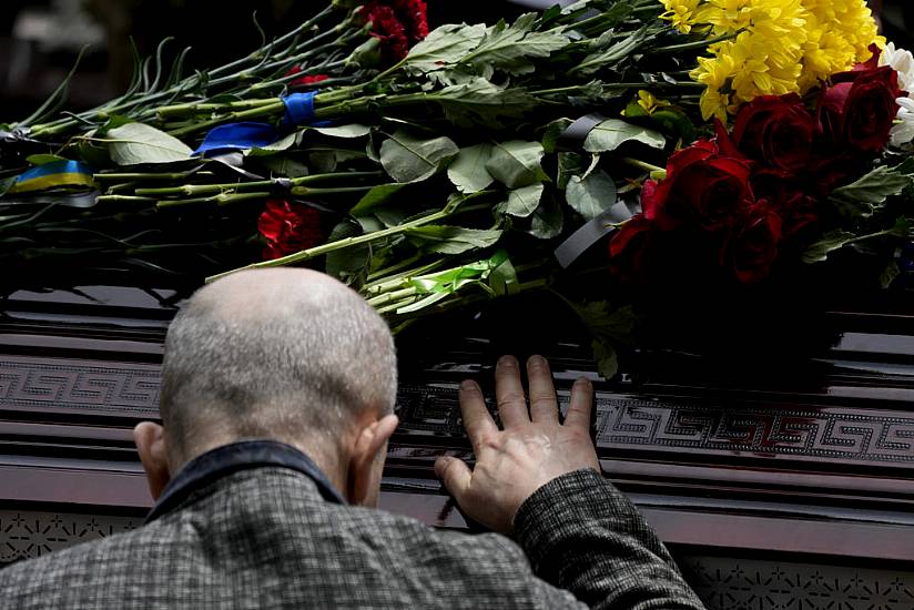 Hundreds Gather In Kyiv For Funeral Of Activist Killed During Invasion