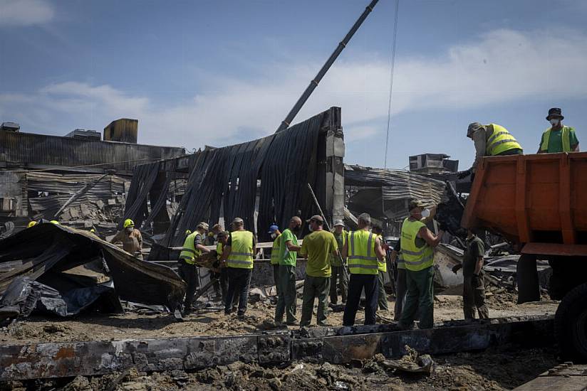 Search Ongoing For 20 Missing After Russian Strike On Ukraine Shopping Centre