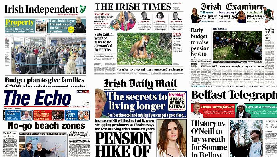 What The Papers Say: Friday's Front Pages