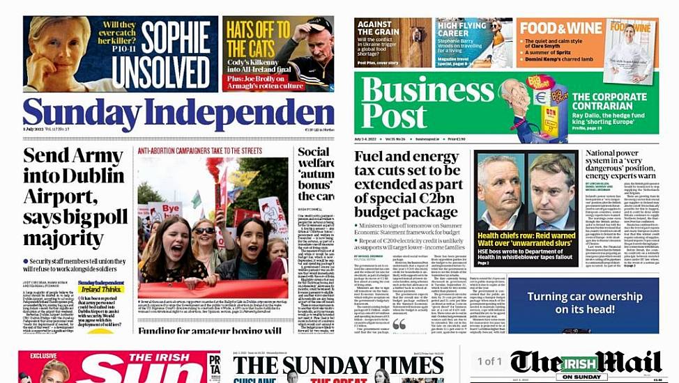 What The Papers Say: Sunday's Front Pages