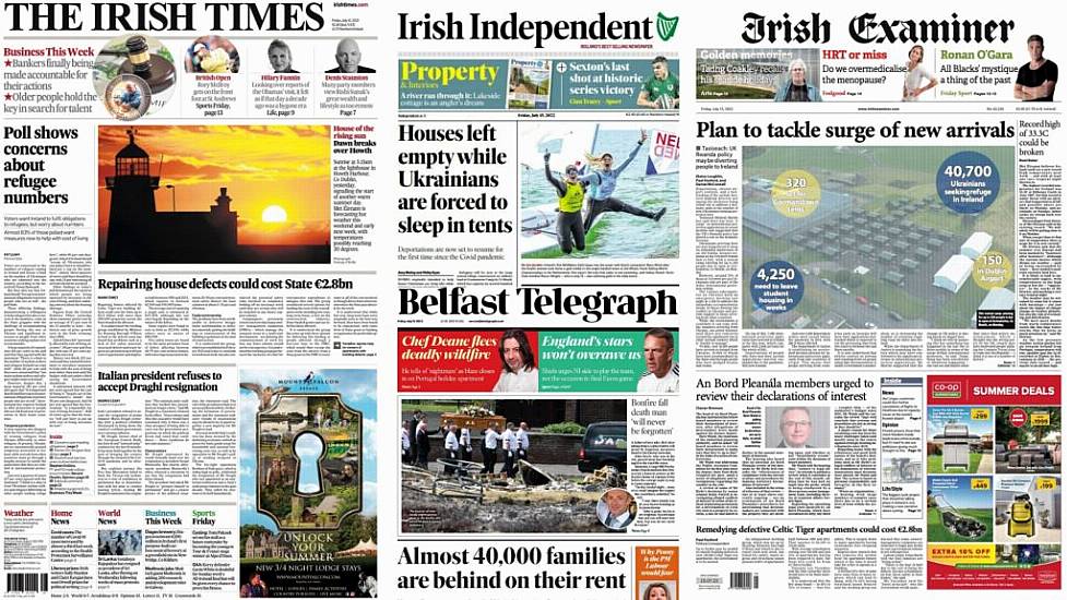 What The Papers Say: Friday's Front Pages