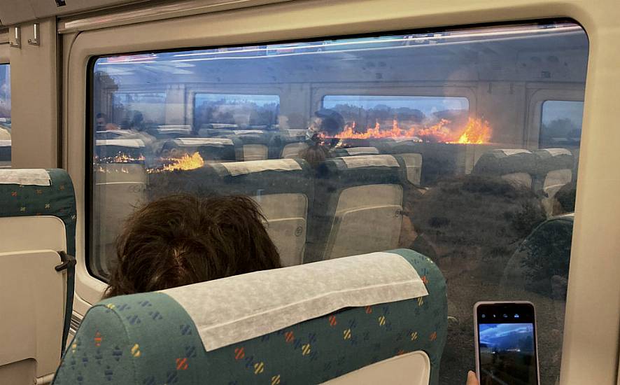 Passengers In Spain Get A Fright As Train Stops In Wildfire