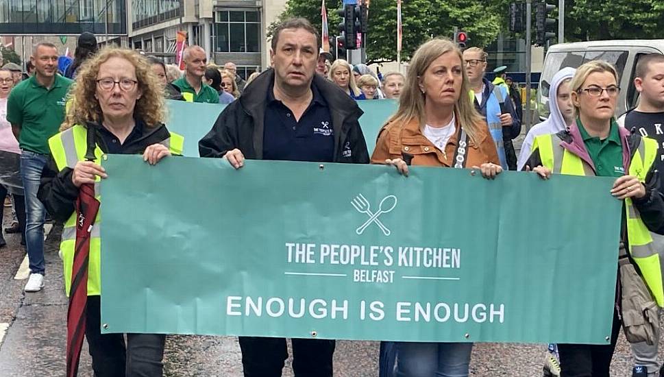 White Balloons Released As Hundreds March In Belfast To Mark Drugs-Related Deaths