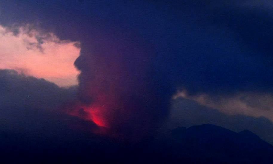 Residents Ordered To Evacuate After Japanese Volcano Erupts