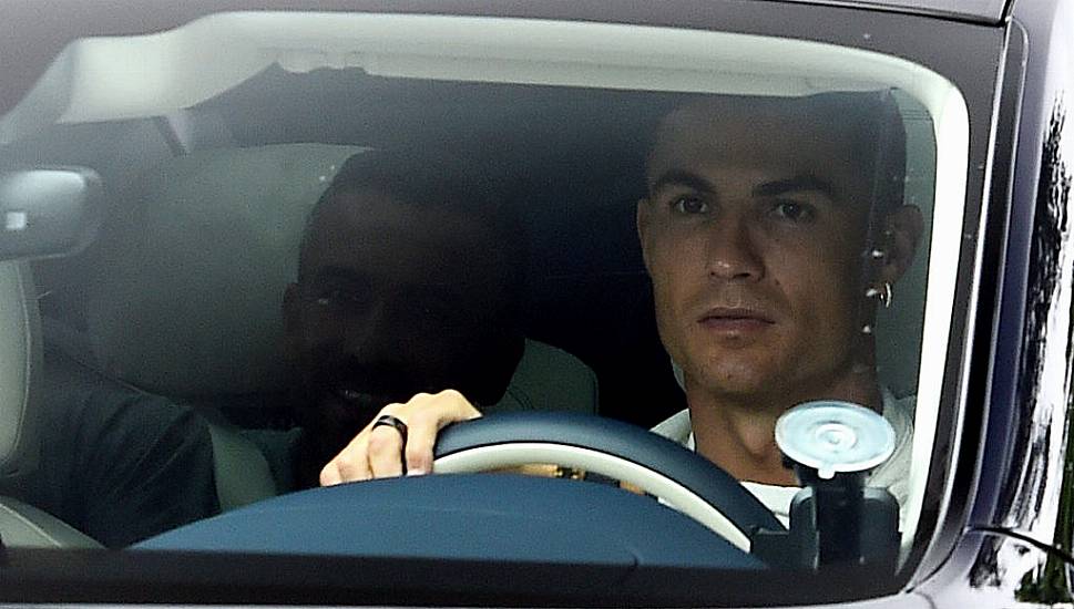 Cristiano Ronaldo Arrives At Man United Training Ground To Discuss Future