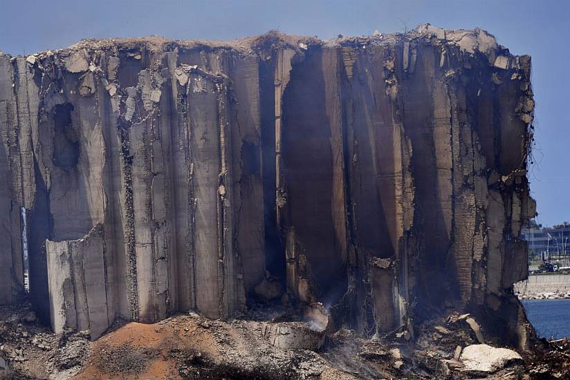 Part Of Beirut’s Blast-Damaged Port Silos Collapses