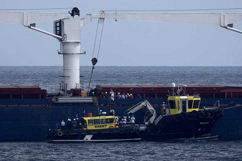 Cargo Ship Carrying Ukrainian Grain Checked By Inspectors