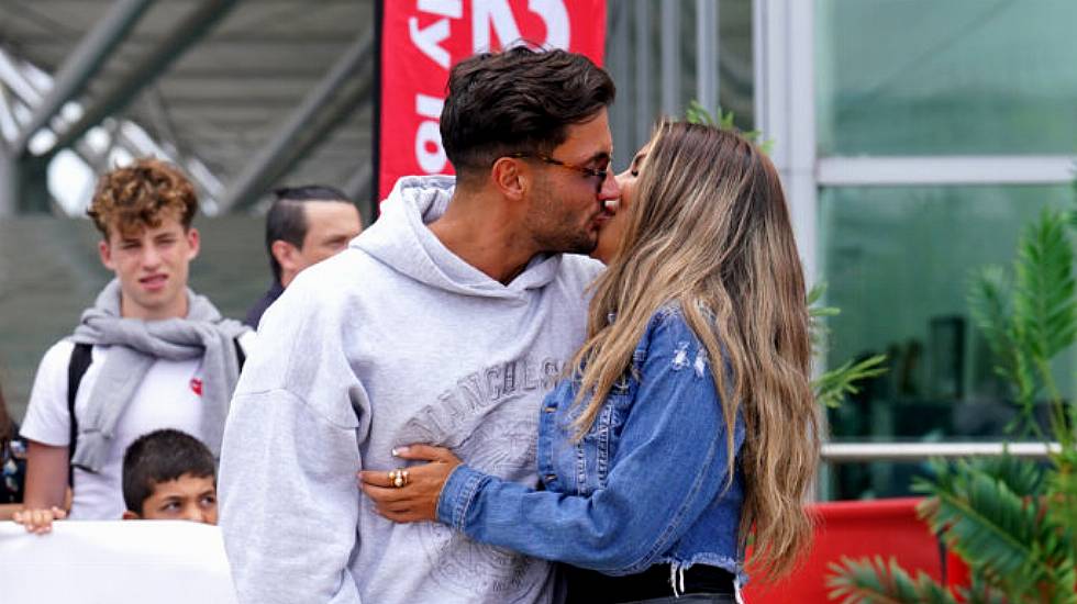 Love Island Winners Davide And Ekin-Su Touch Down In Uk