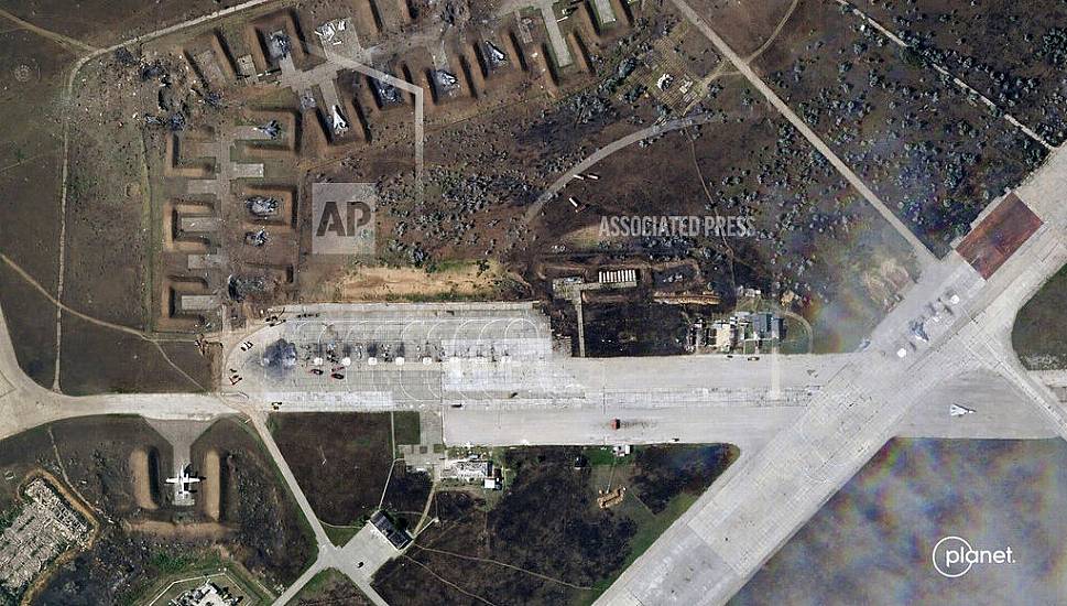 Satellite Images Show Crimea Airbase Damaged After Apparent Ukrainian Attack