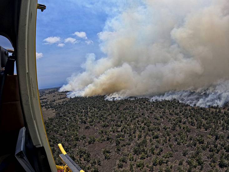 Large Wildfire Burning Amid Drought On Hawaii’s Big Island