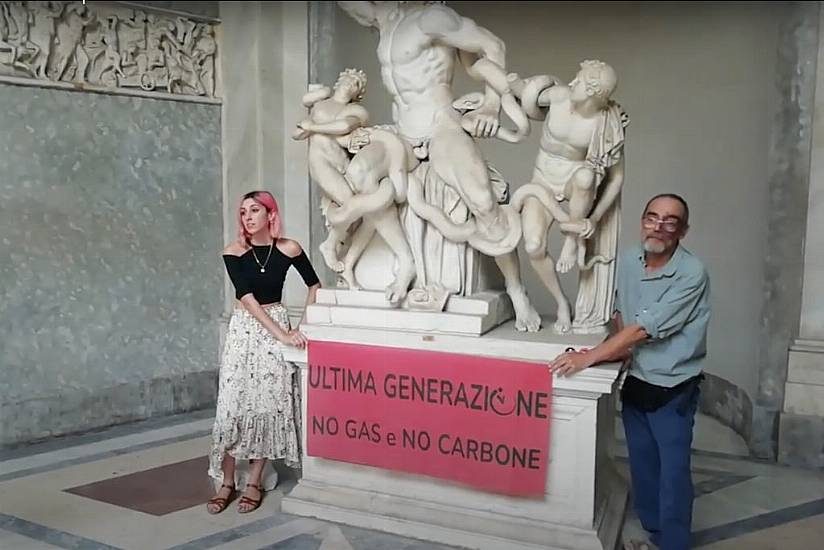 Climate Protesters Target The Vatican’s Laocoon Statue