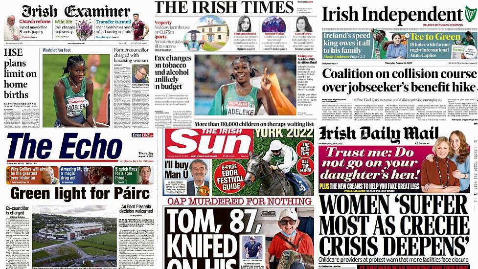 What The Papers Say: Thursday's Front Pages