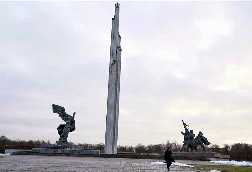 Soviet-Era Monument’s Obelisk Comes Down In Latvia