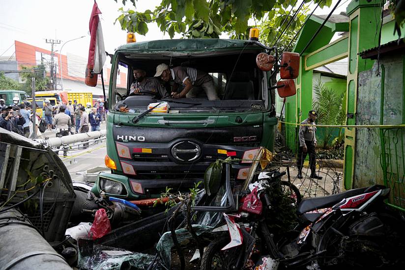 At Least 10 Die After Truck Crashes At School Bus Stop In Indonesia