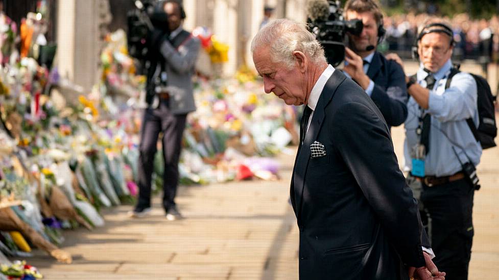 King Charles Greets Crowds On Arrival At Buckingham Palace