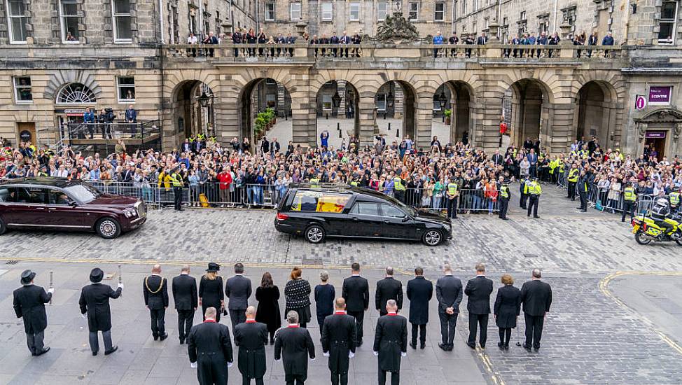 Queen Elizabeth's Coffin Sets Off For Final Resting Place