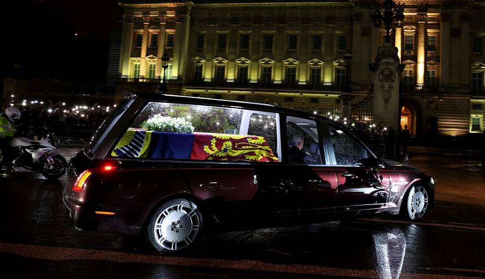 Queen Elizabeth’s Coffin Returns To Buckingham Palace Ahead Of Lying In State