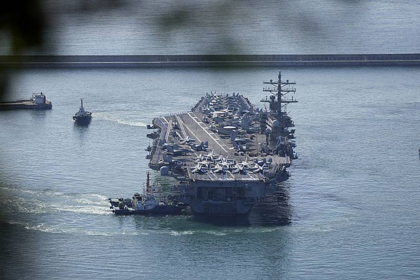 Us Aircraft Carrier Arrives In South Korea For Joint Drills