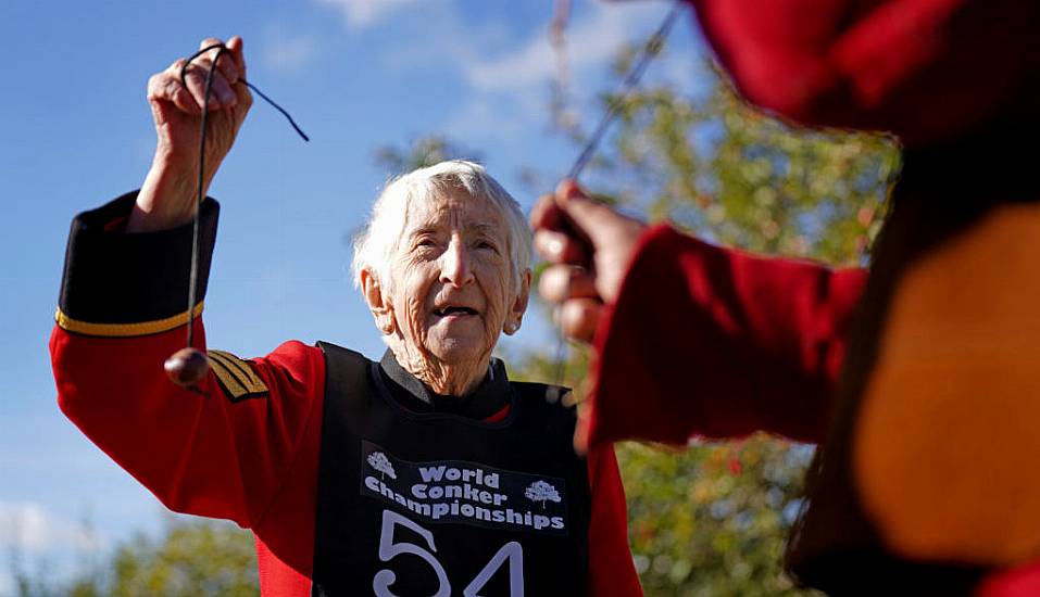 Competitors Swing Into Action At World Conker Championships