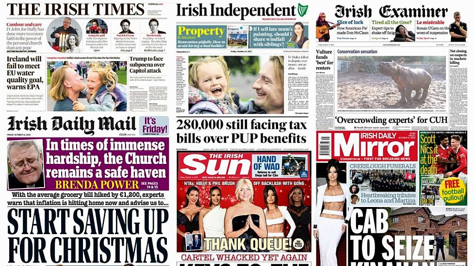 What The Papers Say: Friday's Front Pages