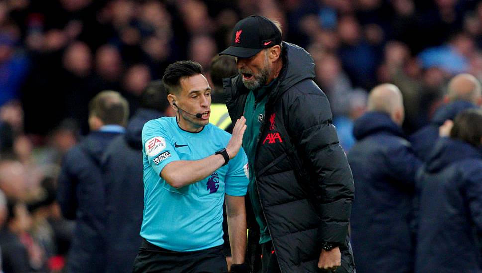 Liverpool Boss Jurgen Klopp Escapes Touchline Ban For Manchester City Red Card