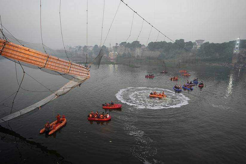 Suspension Bridge Collapse Kills At Least 133 In India