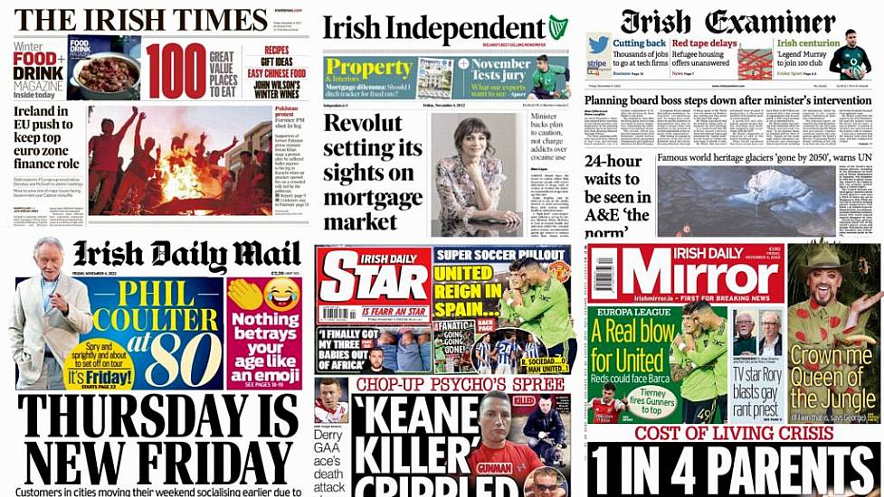 What The Papers Say: Friday's Front Pages