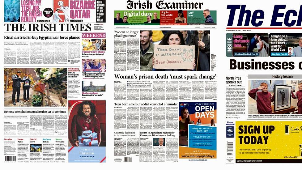 What The Papers Say: Saturday's Front Pages