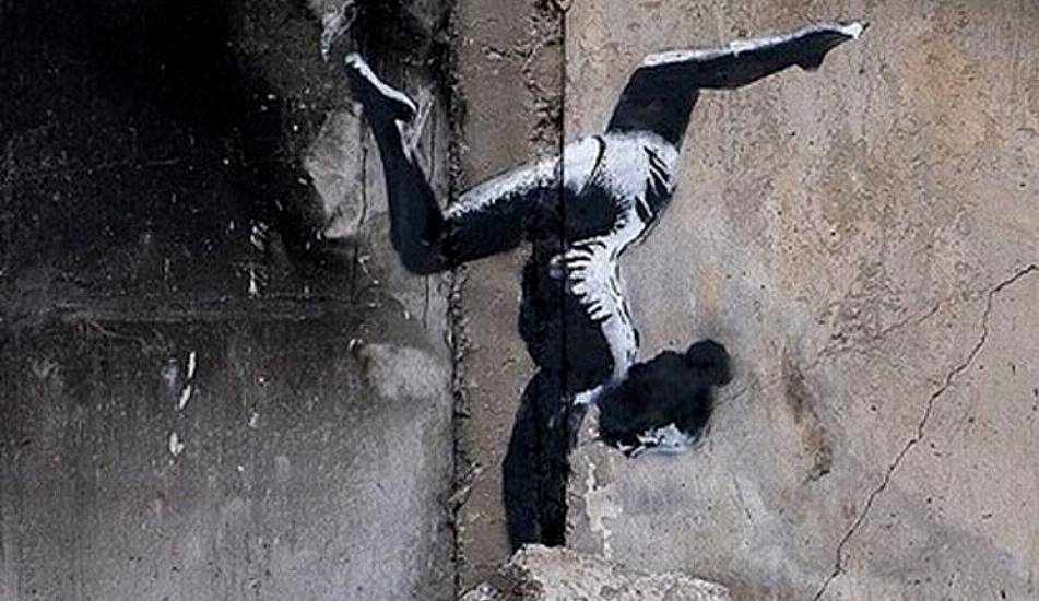 Banksy Reveals Artwork On Side Of Damaged Building In Ukraine