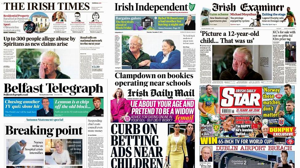 What The Papers Say: Thursday's Front Pages