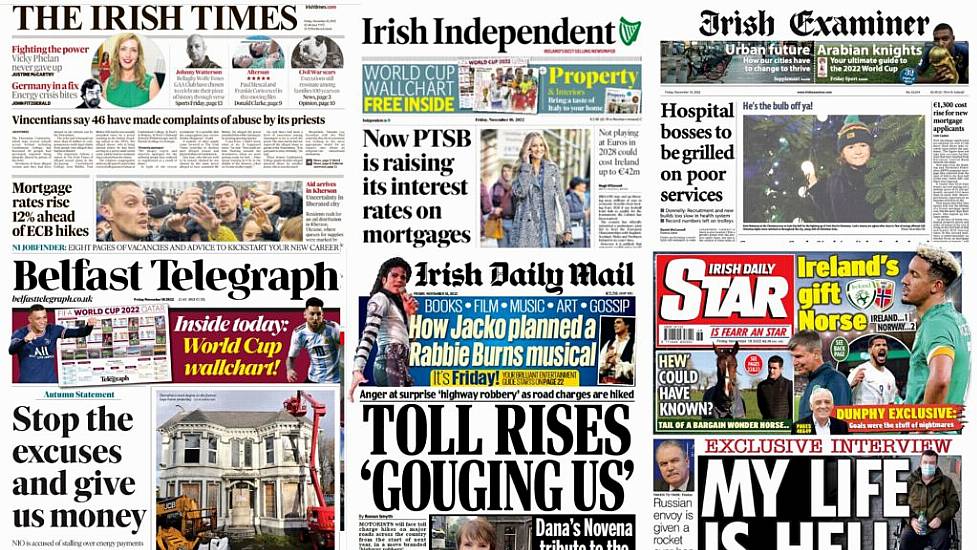 What The Papers Say: Friday's Front Pages