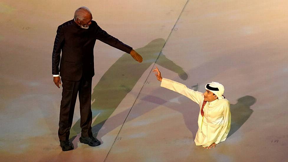 Oscar-Winner Morgan Freeman Helps Open Qatar World Cup